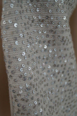 ZADIG & VOLTAIRE DELUXE Cream Cotton Sequin Gilet Waistcoat Cardigan Top Sz:S
