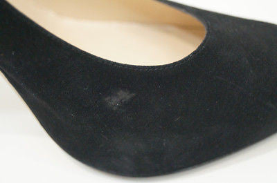 JIMMY CHOO Black Suede & Grey Snake Trim High Platform Court Pump Shoes EU39 UK6