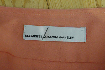 ELEMENTS AMANDA WAKELEY Peachy Pink Diamante & Pleat Sleeveless Evening Top UK8