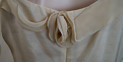 EMPORIO ARMANI Cream 100% Silk Floral Detail Sleeveless Cami Top IT44; UK12