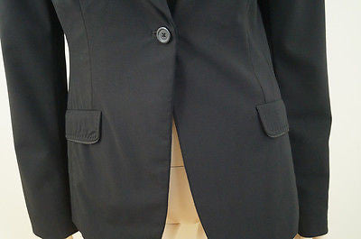 ELIE TAHARI Black Wool Stretch Lined Formal Blazer Jacket US8; UK12