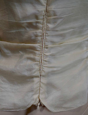 EMPORIO ARMANI Cream 100% Silk Floral Detail Sleeveless Cami Top IT44; UK12