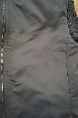 AKRIS PUNTO Grey Sheen Jacket With Wool Ribbed Sleeves & Collar Sz:40; UK12;