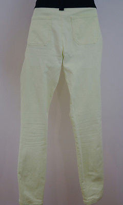 BALENCIAGA PANTS Lemon Yellow & Black Cotton Skinny Trousers Pants Sz:40 UK12