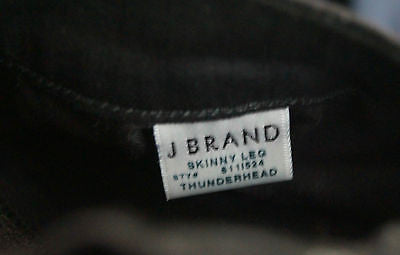 J BRAND Black COAT BLACK LEGGINGS Cotton Stretch Trousers Pants Jeans Sz24 IL29"
