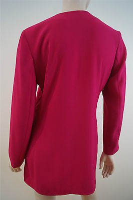 NAZY COOK Vintage Made In France Ladies Hot Pink Evening Jacket Sz: 1 (Small)
