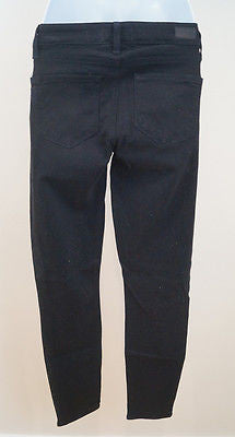 PAIGE THE VERDUGO ANKLE Black Gold Glitter Skinny Crop Jeans Pants Sz:26; IL27"