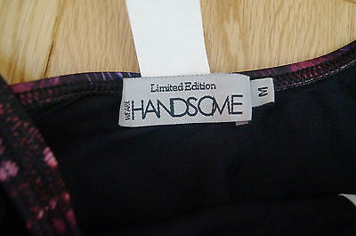 WE ARE HANDSOME Limited Edition Purple Pink Zipper Swimsuit Bathing Costume Sz:M