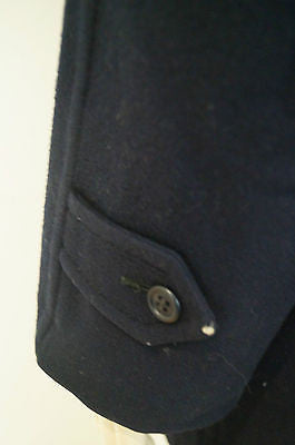 BURBERRY VINTAGE Ladies Black Wool & Alpaca Blend Lined Classic Winter Coat 10