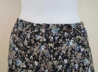 PREEN BY THORNTON BREGAZZI Multicolour Floral Stretch Cotton Trousers Pants Sz:L