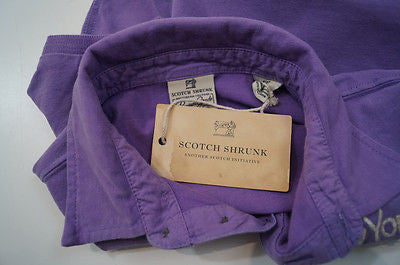 SCOTCH SHRUNK Boys Purple New York 1964 Motif Short Sleeve Polo Shirt Top BNWT