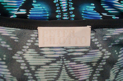 PETER PILOTTO Multi-Colour Bold Print 3/4 Sleeve Scoop Neck Summer Dress UK14