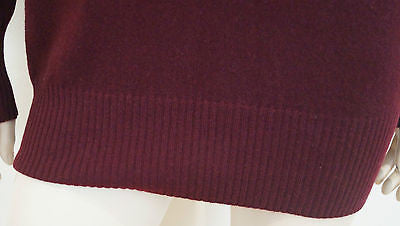 BRUNELLO CUCINELLI Burgundy Red Cashmere V-Neck Casual Jumper Sweater Top Sz XXL