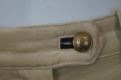 ISABEL MARANT Cream Beige & Black Trim Velvet Skinny Trousers Pants Sz:40; UK12