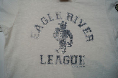 SCOTCH SHRUNK Boys White Eagles Motif Short Sleeve T-Shirt Tee Top BNWT