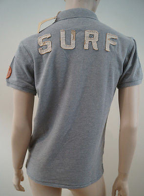 SCOTCH SHRUNK Boys Pale Grey Tahiti Surf Short Sleeve Polo Shirt Top BNWT