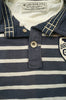SCOTCH SHRUNK Boys Navy & Cream Brooklyn Gym Long Sleeve Rugby Shirt Top BNWT