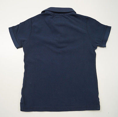 SCOTCH SHRUNK Boys Navy Blue Short Sleeve Button Up Collared Polo Shirt Top BNWT