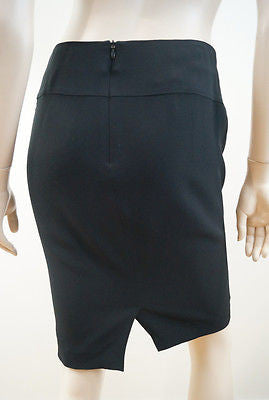 EMPORIO ARMANI Black Panelled Formal Short Lined Pencil Skirt IT40; UK10