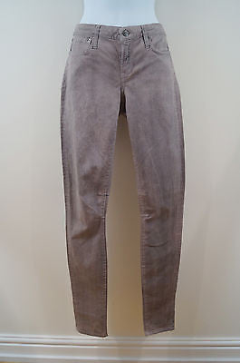 HELMUT LANG Grey Beige Stretch Cotton Distressed Skinny Leg Trousers Jeans Sz:29