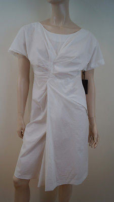 VERA WANG White Cotton & Silk Summer Dress EU40; UK10/12 US6 BNWT