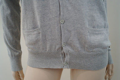SCOTCH SHRUNK Boy's Pale Grey Knitted 100% Cotton V Neck Cardigan Top BNWT