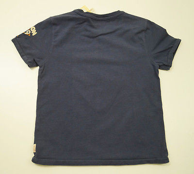 SCOTCH SHRUNK Boys Navy Blue New York Chicago Short Sleeve T-Shirt Tee Top BNWT