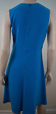 JOSEPH Royal Blue Round Neck Sleeveless Panelled A-Line Dress Sz:42 UK14