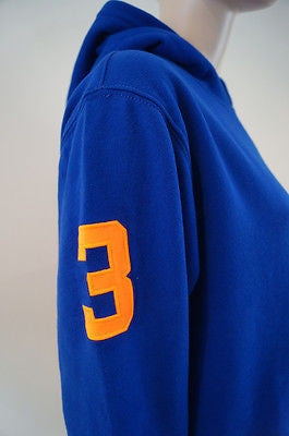 POLO RALPH LAUREN Boys Royal Blue Neon Big Pony Hoodie Sweatshirt Top BNWT