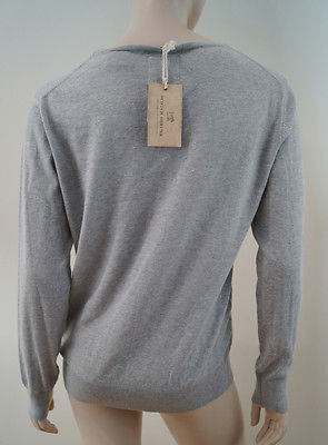 SCOTCH SHRUNK Boy's Pale Grey Knitted 100% Cotton V Neck Cardigan Top BNWT