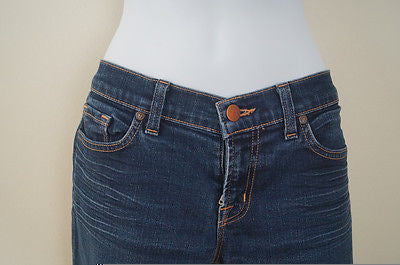 J BRAND Womens Fray Crease Detail Skinny #910 Cut 3172 INK Blue Denim Jeans Sz29