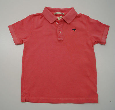 SCOTCH SHRUNK Boys Pinky Coral Short Sleeve Buttoned Collar Polo Shirt Top BNWT