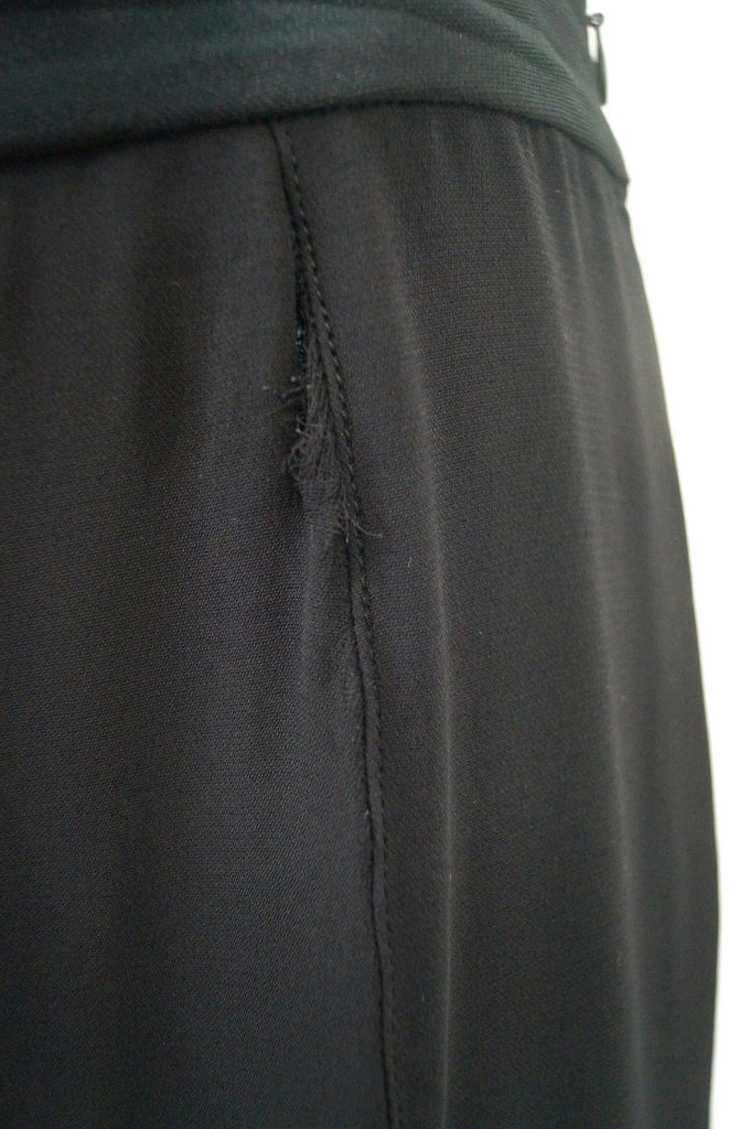 LANVIN ETE 2013 Black Silk Blend Formal Tapered Evening Trousers FR38 UK12