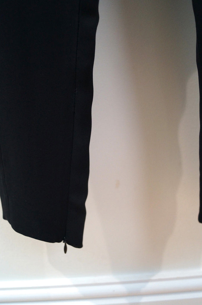 LANVIN ETE 2013 Black Silk Blend Formal Tapered Evening Trousers FR38 UK12