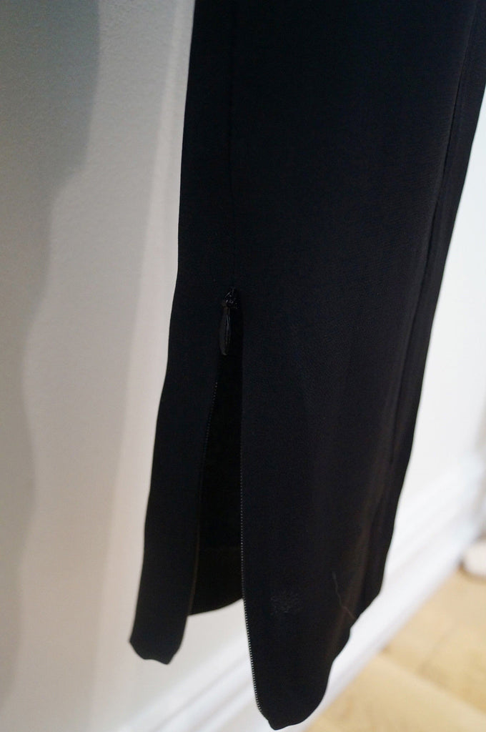 LANVIN ETE 2013 Black Silk Blend Formal Tapered Evening Trousers FR38 UK12
