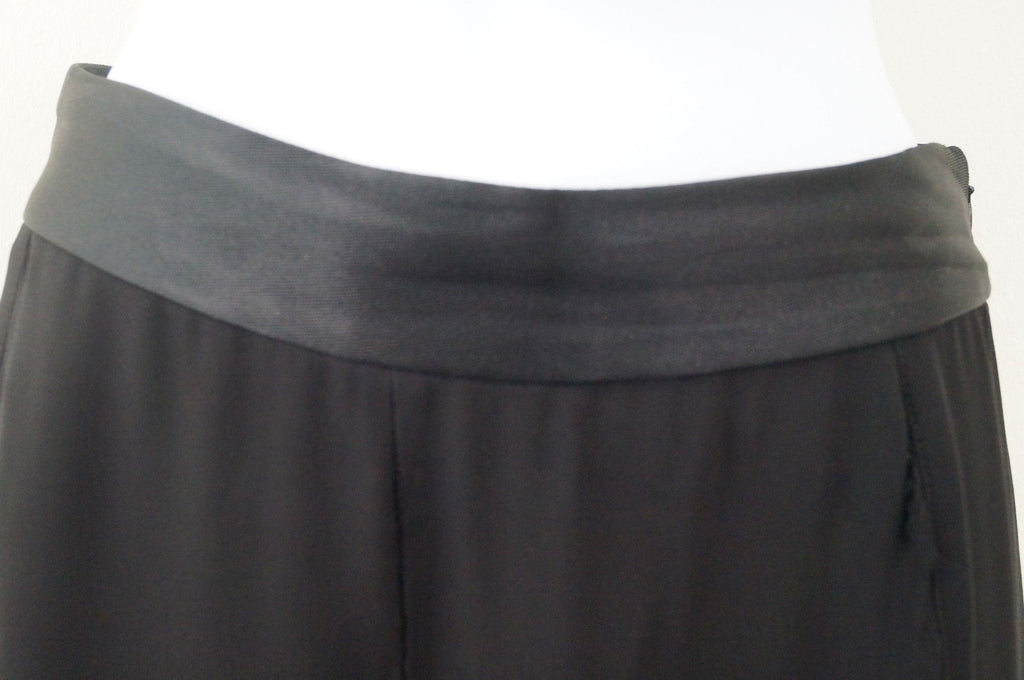 LANVIN ETE 2013 Black Silk Blend Formal Tapered Evening Trousers FR38 UK12