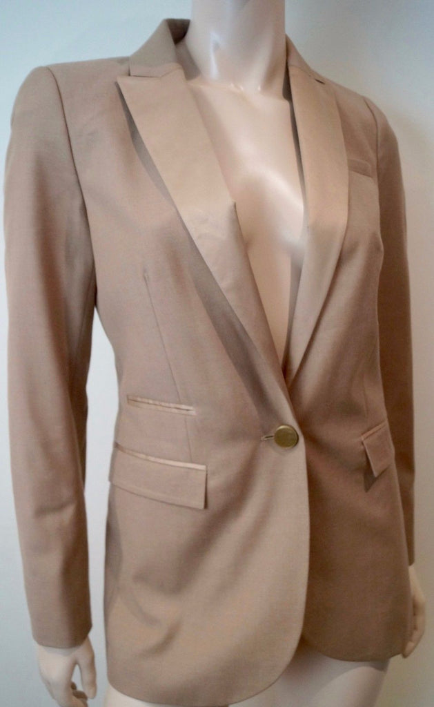 BY MALENE BIRGER Women's Caramel Wool Blend Formal Blazer Jacket EU34; UK8