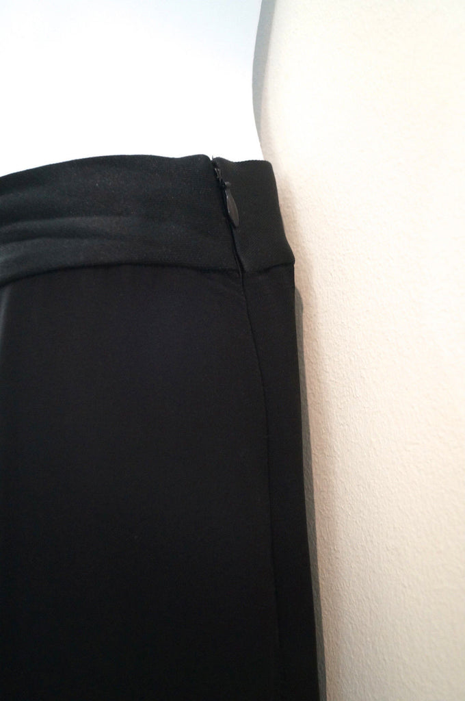 LANVIN ETE 2013 Black Silk Blend Formal Tapered Evening Trousers FR38 UK12