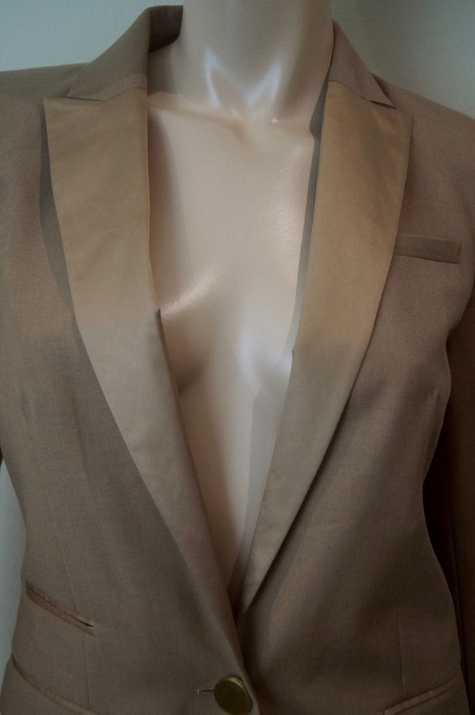 BY MALENE BIRGER Women's Caramel Wool Blend Formal Blazer Jacket EU34; UK8