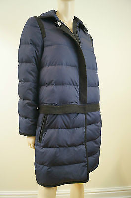 DKNY DONNA KARAN Navy Black Duck Down Adjustable Puffa Jacket Or Coat Sz M
