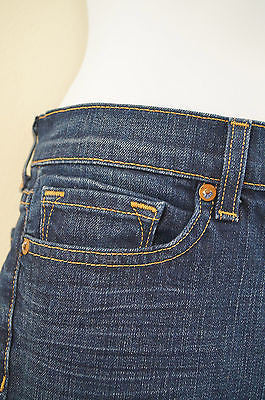 J BRAND Dark Blue THE SKINNY Cut #5777 DARKVINT Orange Stitch Denim Jeans Sz29