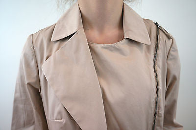 TWENTY8TWELVE S MILLER Beige Cotton Belted Trench Mac Jacket Coat UK10 BNWT