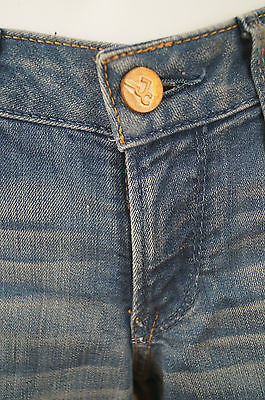 J&CO J & Company Blue Fade Detail Studded Pocket Detail Bootleg Jeans Sz:28