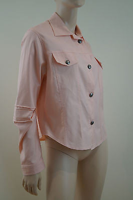 HINDAHL & SKUDELNY Salmon Pink Cotton Blend Lightweight Casual Jacket Sz: S