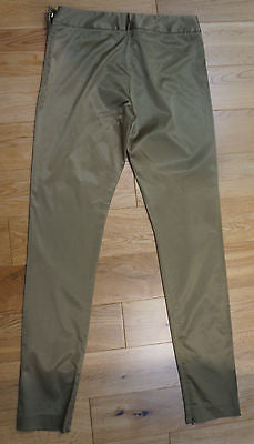 MALENE BIRGER Bronze Cotton Blend Sateen Crop Evening Trousers Pants EU38 UK12