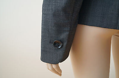 CLASSIQUES ENTIER Dark Grey Pleated Wool Mix Evening Blazer Jacket 10 UK14 BNWT