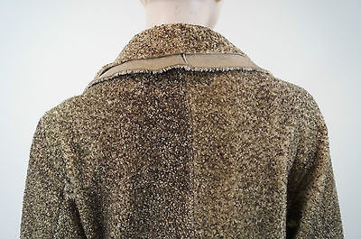 CRISTIANO DI THIENE Made In Italy Reversable Sheepskin & Fabric Coat IT46; UK14