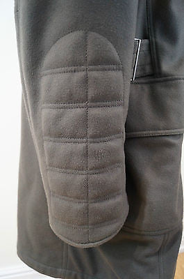 HUGO BOSS Men's Khaki Green Virgin Wool Blend Formal Winter Coat