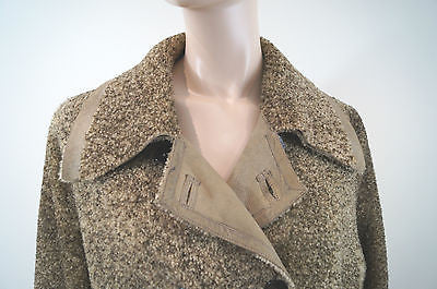 CRISTIANO DI THIENE Made In Italy Reversable Sheepskin & Fabric Coat IT46; UK14