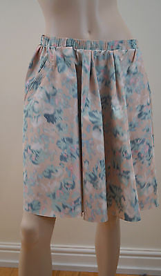 ACNE Designer Multi-Colour Floral Print Pleated Lined Short Skirt FR40; UK12